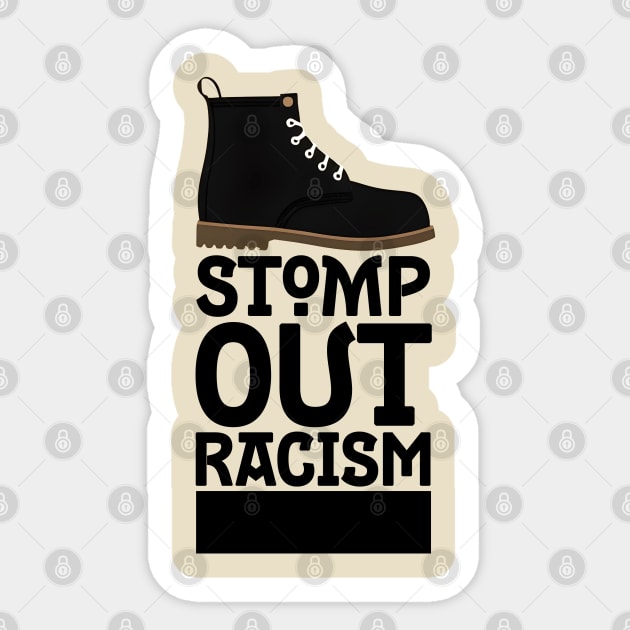 Stomp Out Racism Sticker by aldo_nova